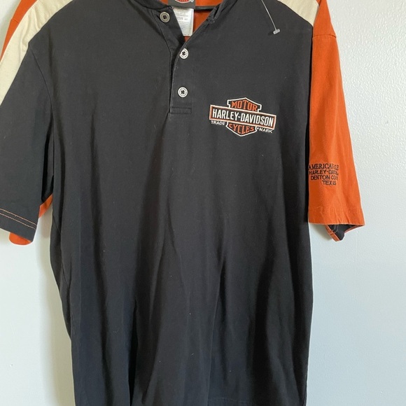 Harley-Davidson Other - Harley-Davidson Black and Orange Shirt